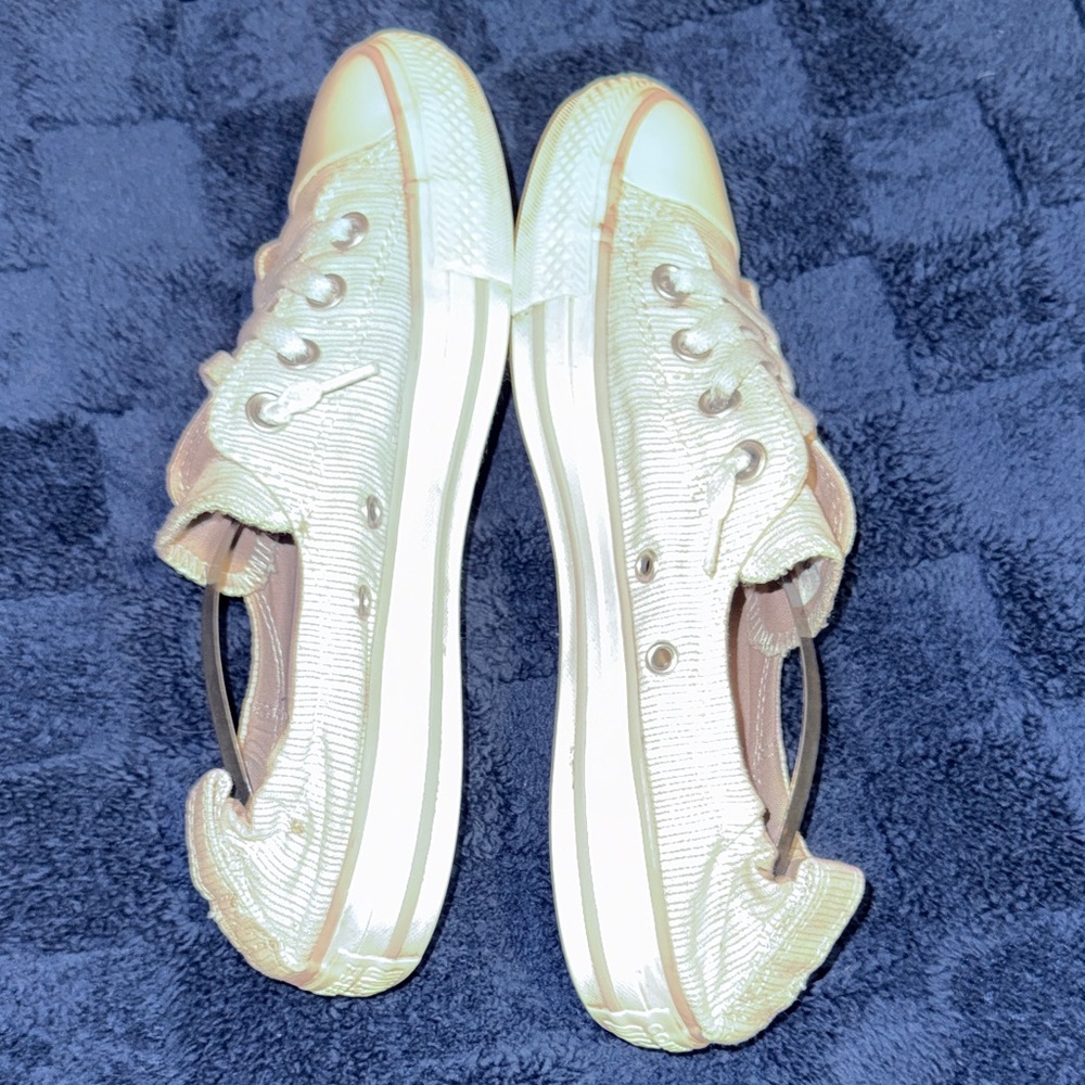 Converse Women's Chuck Taylor All Star Shoreline slip-on sneakers. Pink/cream - Picture 6 of 9